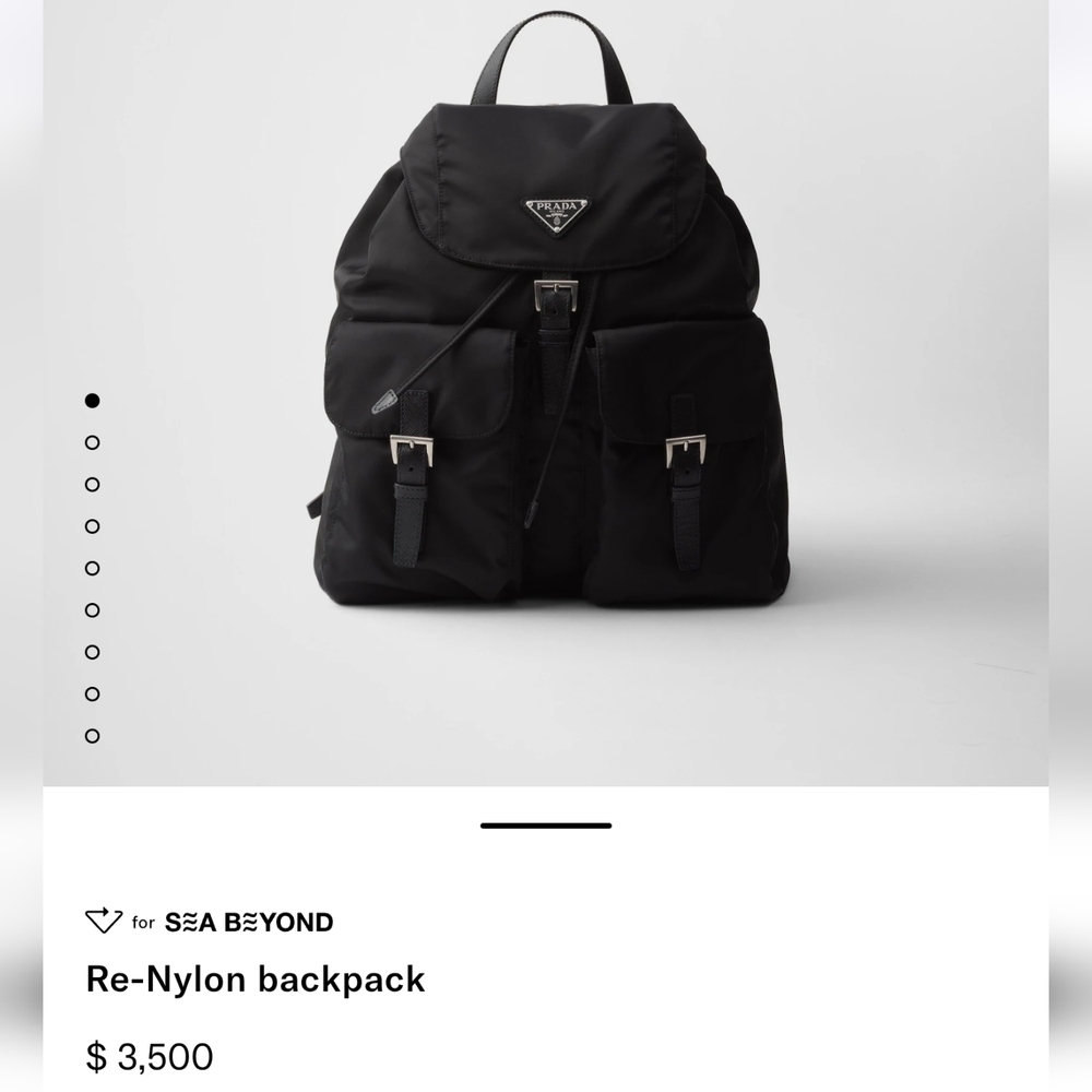 Prada Black Re-Nylon Backpack with Minimalist Design?¿[